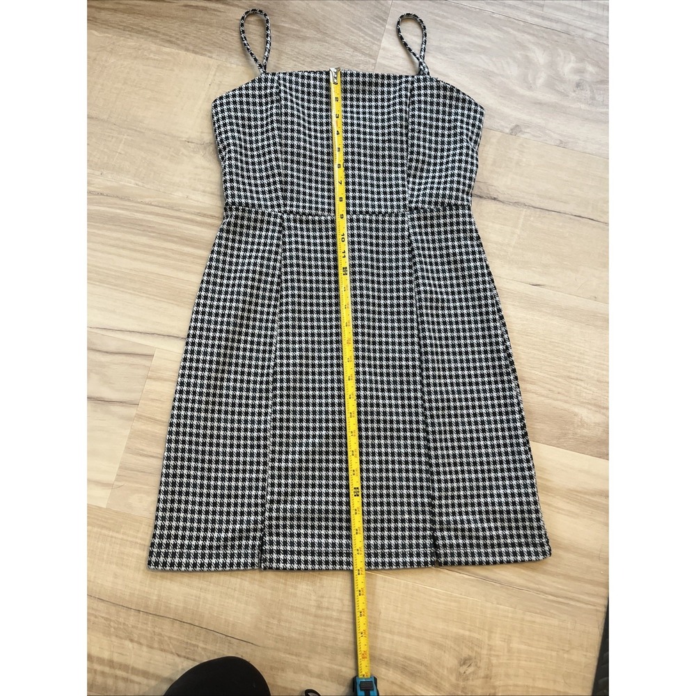 Altar'd State Dress Women's Large Black White Check Sleeveless Spaghetti Strap - Picture 4 of 7